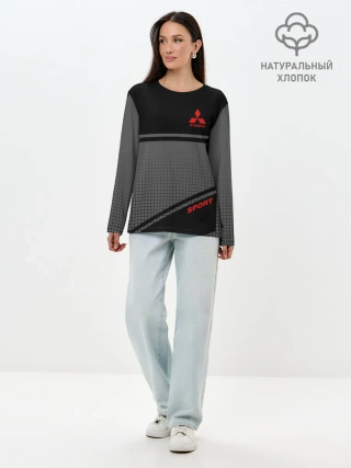 Лонгслив женский. Хлопок / MITSUBISHI SPORT