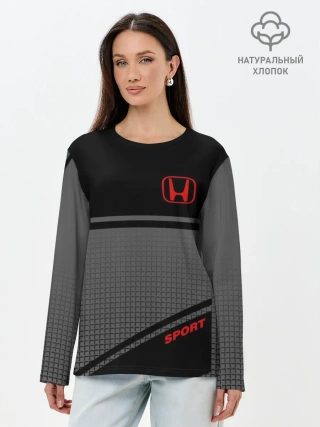 Лонгслив женский. Хлопок / HONDA SPORT