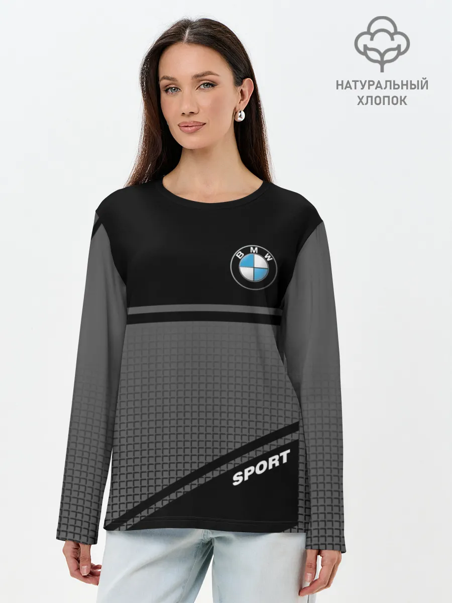 Лонгслив женский. Хлопок / BMW SPORT | БМВ СПОРТ