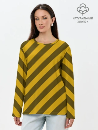 Лонгслив женский. Хлопок / Полосы