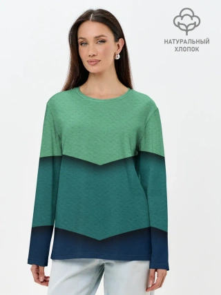 Лонгслив женский. Хлопок / Текстура бумаги