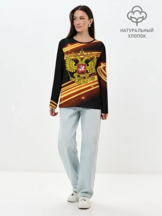 Лонгслив женский. Хлопок / Russia collection