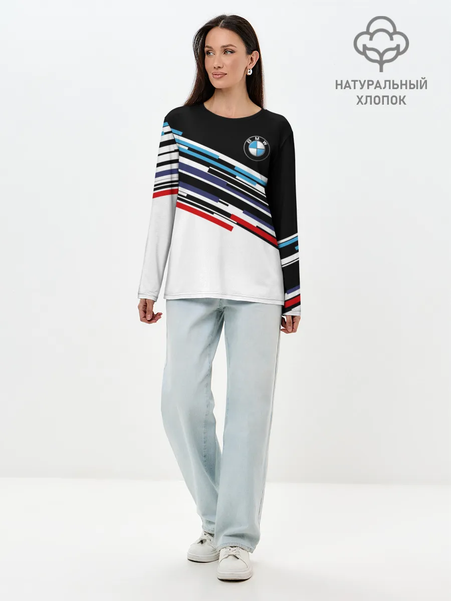 Лонгслив женский. Хлопок / BMW BRAND COLOR | БМВ