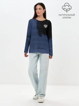 Лонгслив женский. Хлопок / Russia Sport 2018