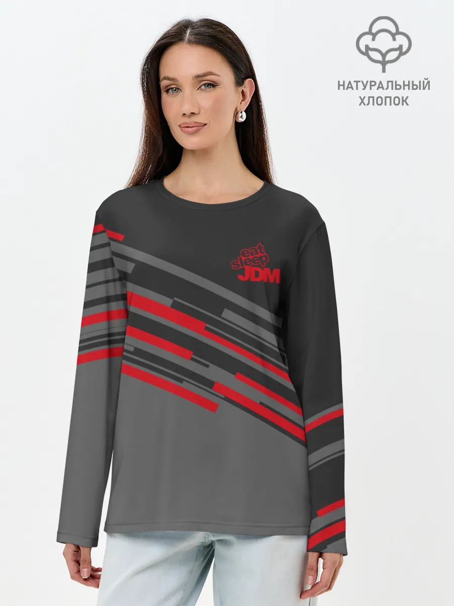 Лонгслив женский. Хлопок / JDM SPORT