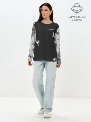 Лонгслив женский. Хлопок / AMG SPORT