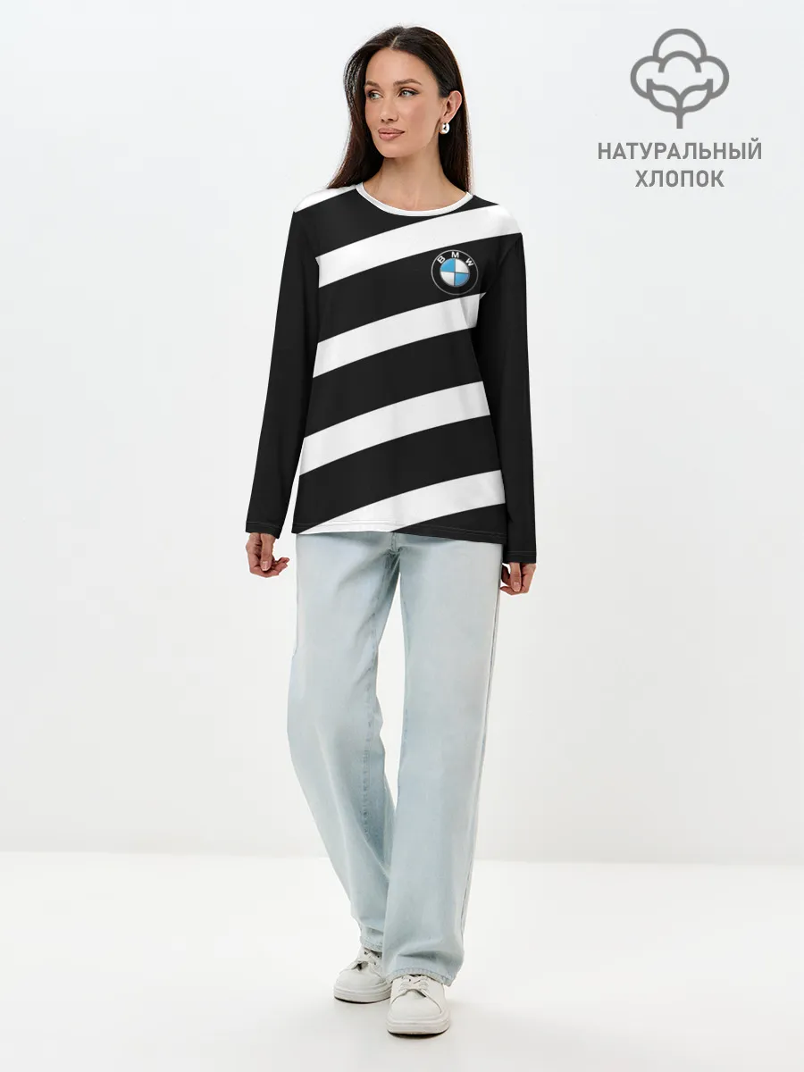 Лонгслив женский. Хлопок / BMW SPORT