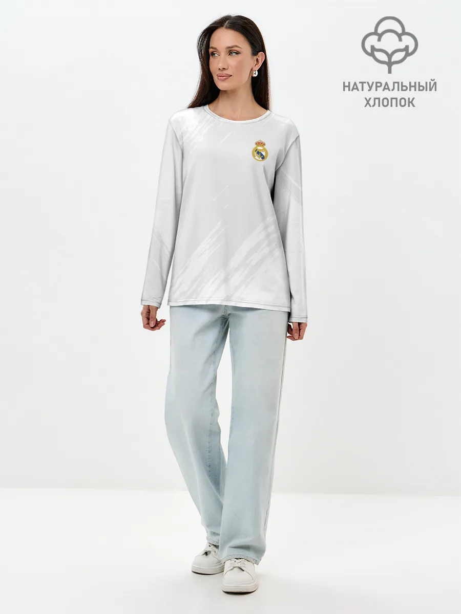 Лонгслив женский. Хлопок / Real Madrid 2018 Original