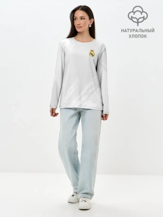 Лонгслив женский. Хлопок / Real Madrid 2018 Original