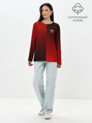 Лонгслив женский. Хлопок / TOYOTA SPORT