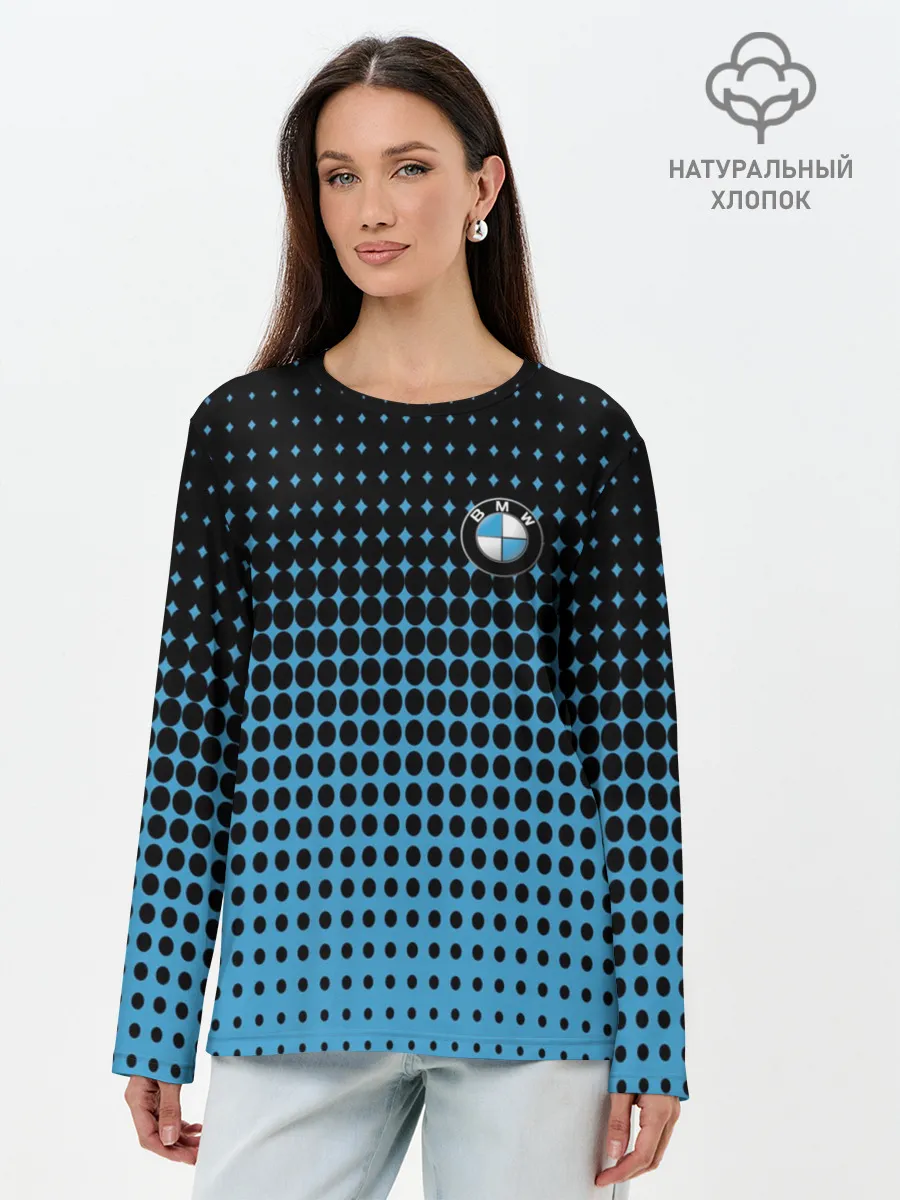 Лонгслив женский. Хлопок / BMW SPORT