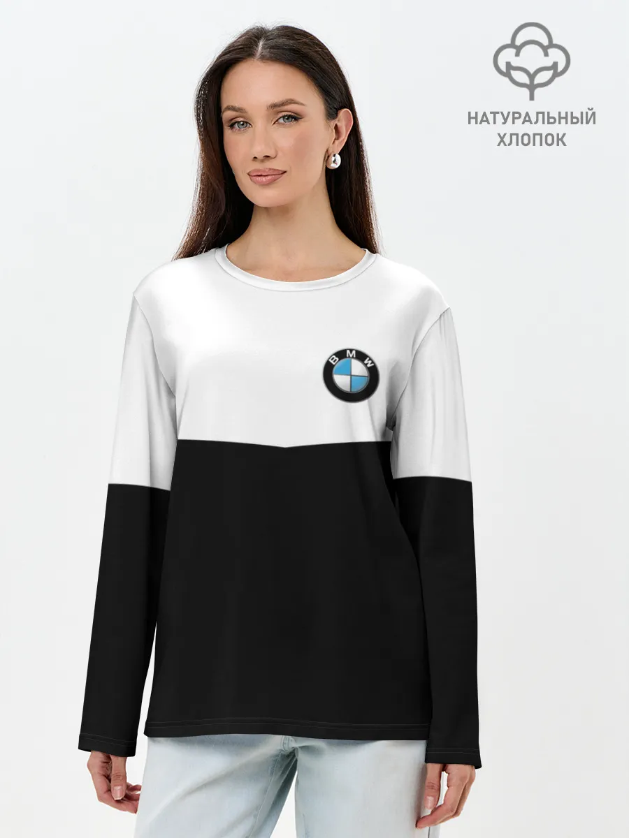 Лонгслив женский. Хлопок / BMW SPORT
