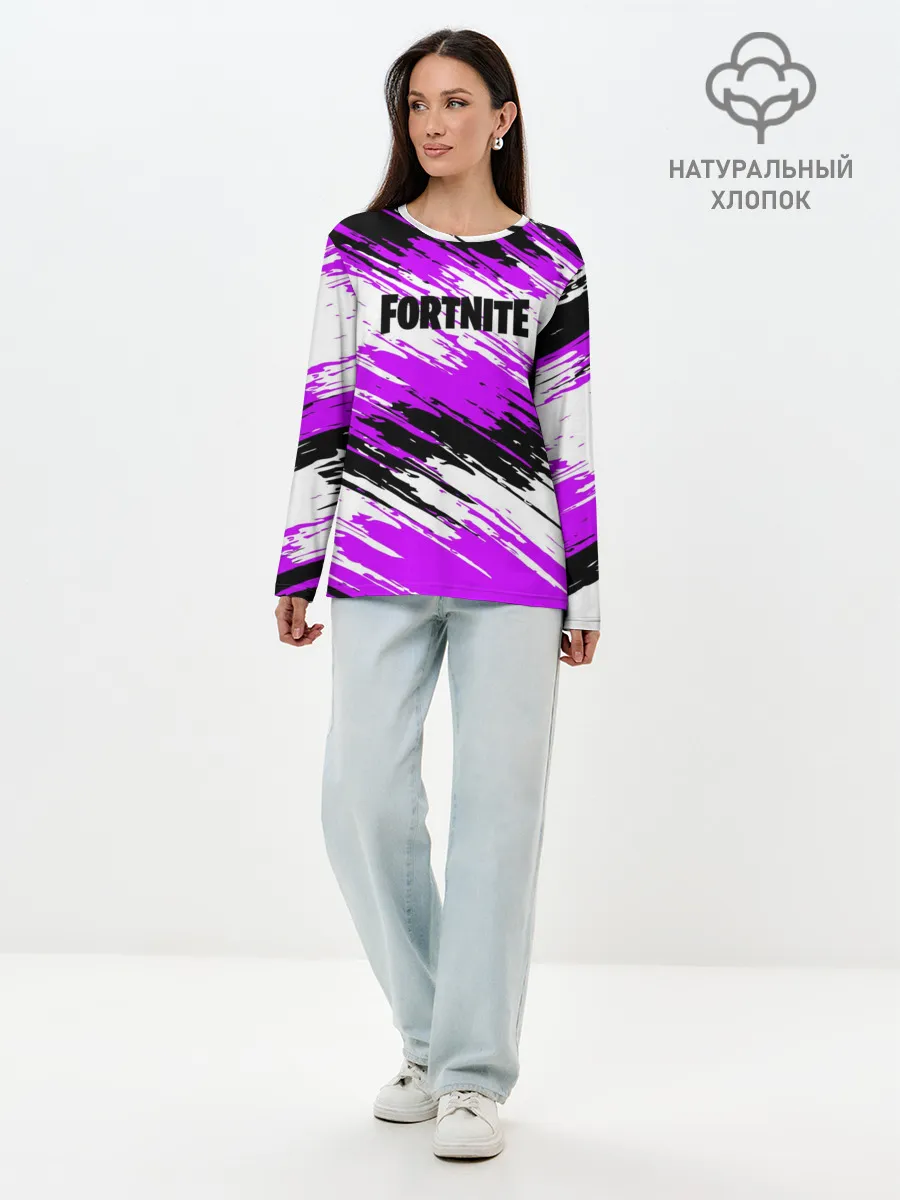 Лонгслив женский. Хлопок / Fortnite