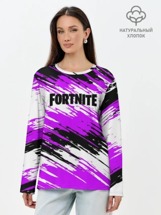 Лонгслив женский. Хлопок / Fortnite