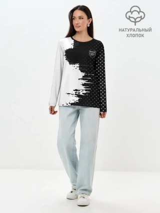 Лонгслив женский. Хлопок / Arsenal uniform black 2018