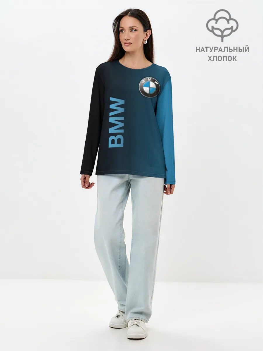 Лонгслив женский. Хлопок / BMW