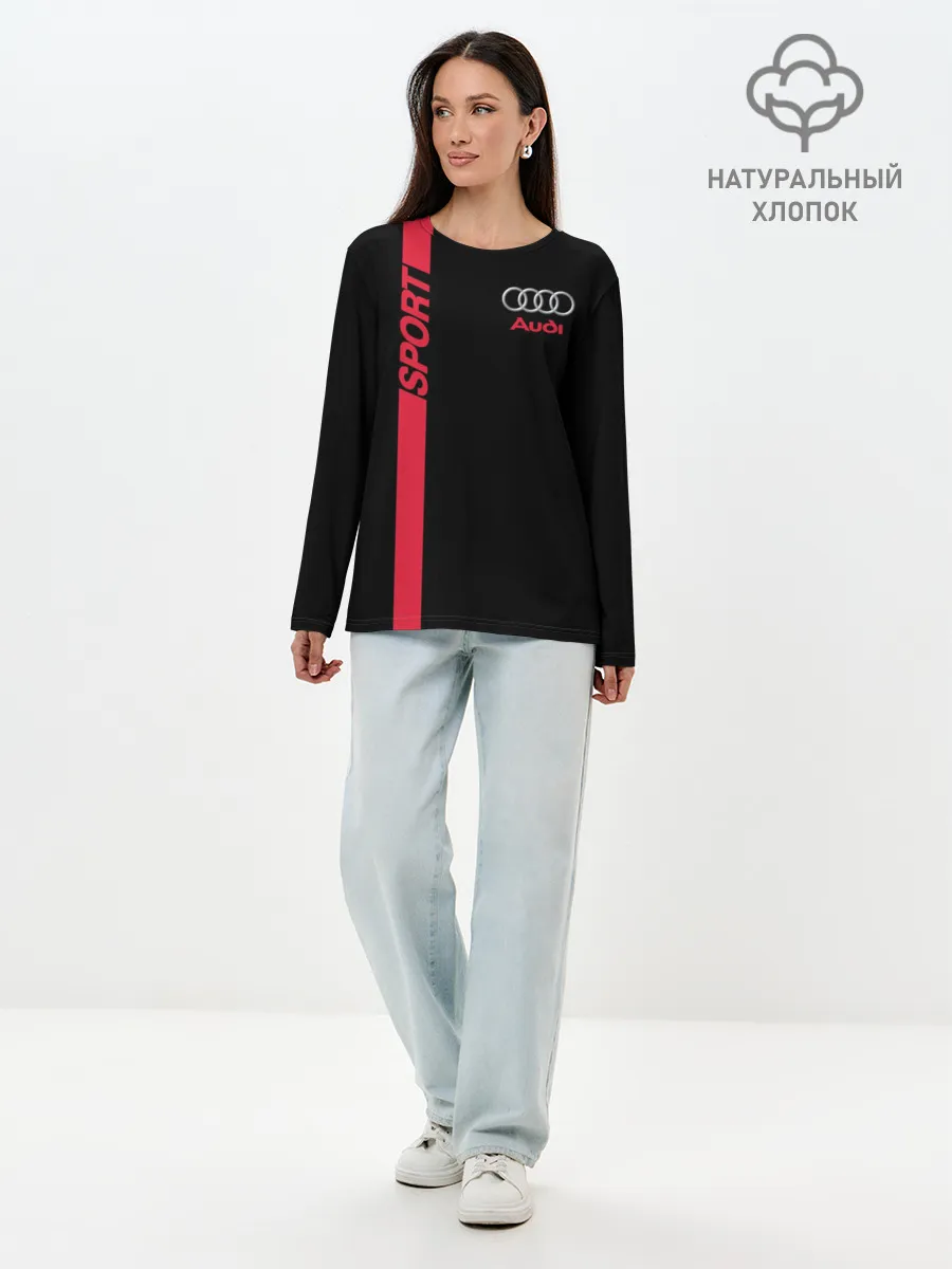 Лонгслив женский. Хлопок / AUDI SPORT