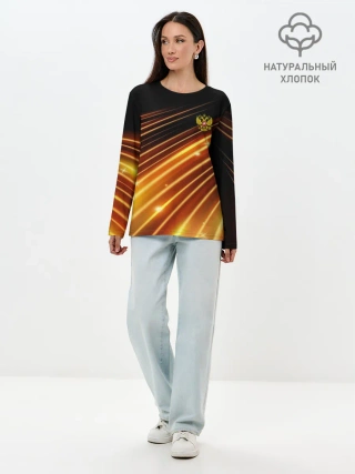 Лонгслив женский. Хлопок / Russia Sport 2018 uniform