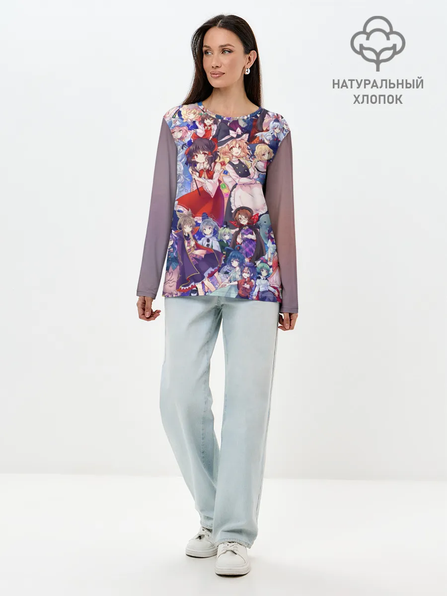 Лонгслив женский. Хлопок / Touhou