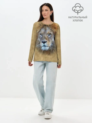 Лонгслив женский. Хлопок / Лев