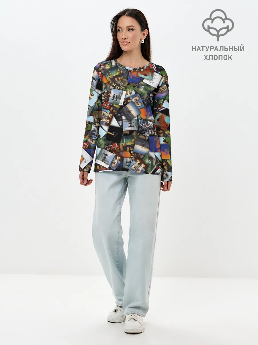 Лонгслив женский. Хлопок / Pink Floyd. Дискография