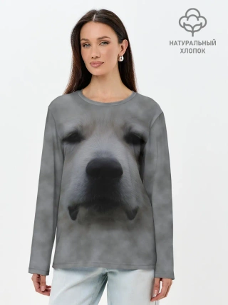 Лонгслив женский. Хлопок / Лабрадор