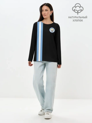 Лонгслив женский. Хлопок / Манчестер Сити