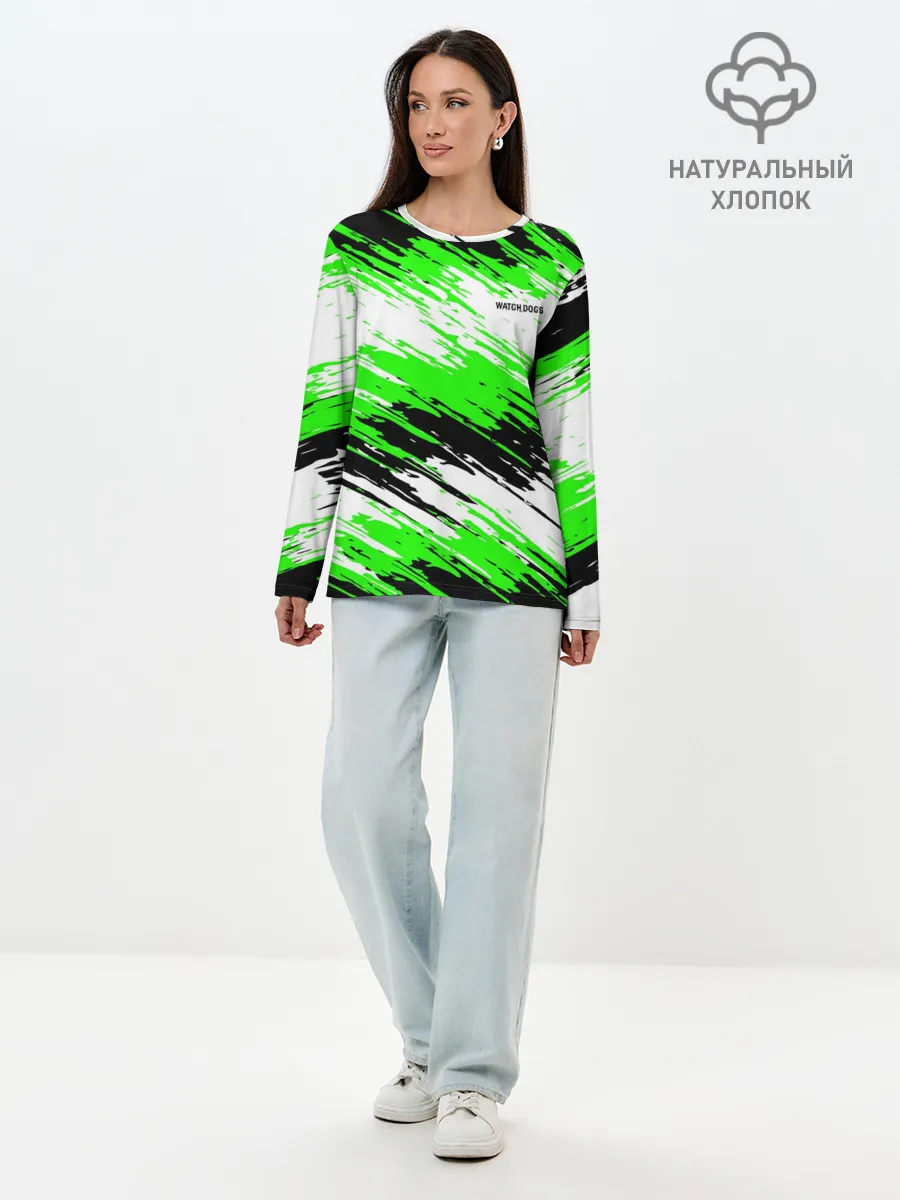 Лонгслив женский. Хлопок / Watch Dogs