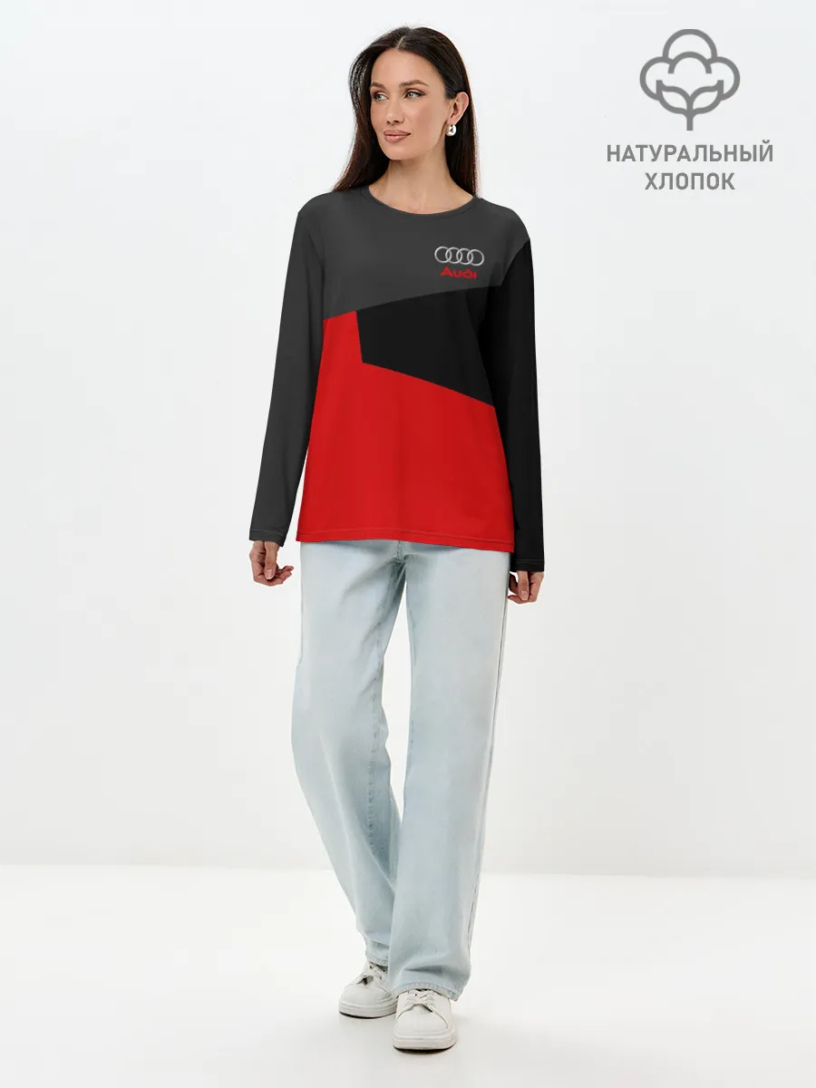 Лонгслив женский. Хлопок / AUDI SPORT