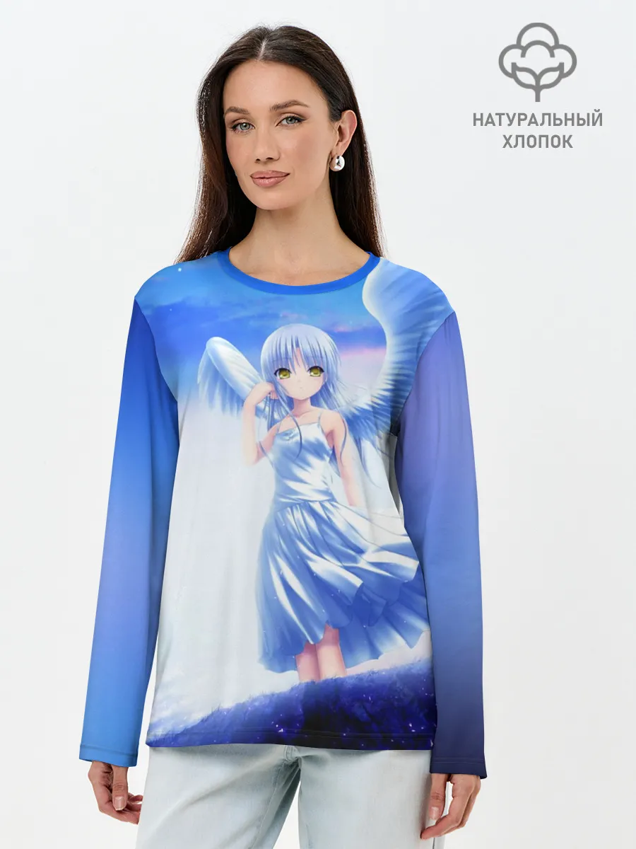Лонгслив женский. Хлопок / Аниме ангел