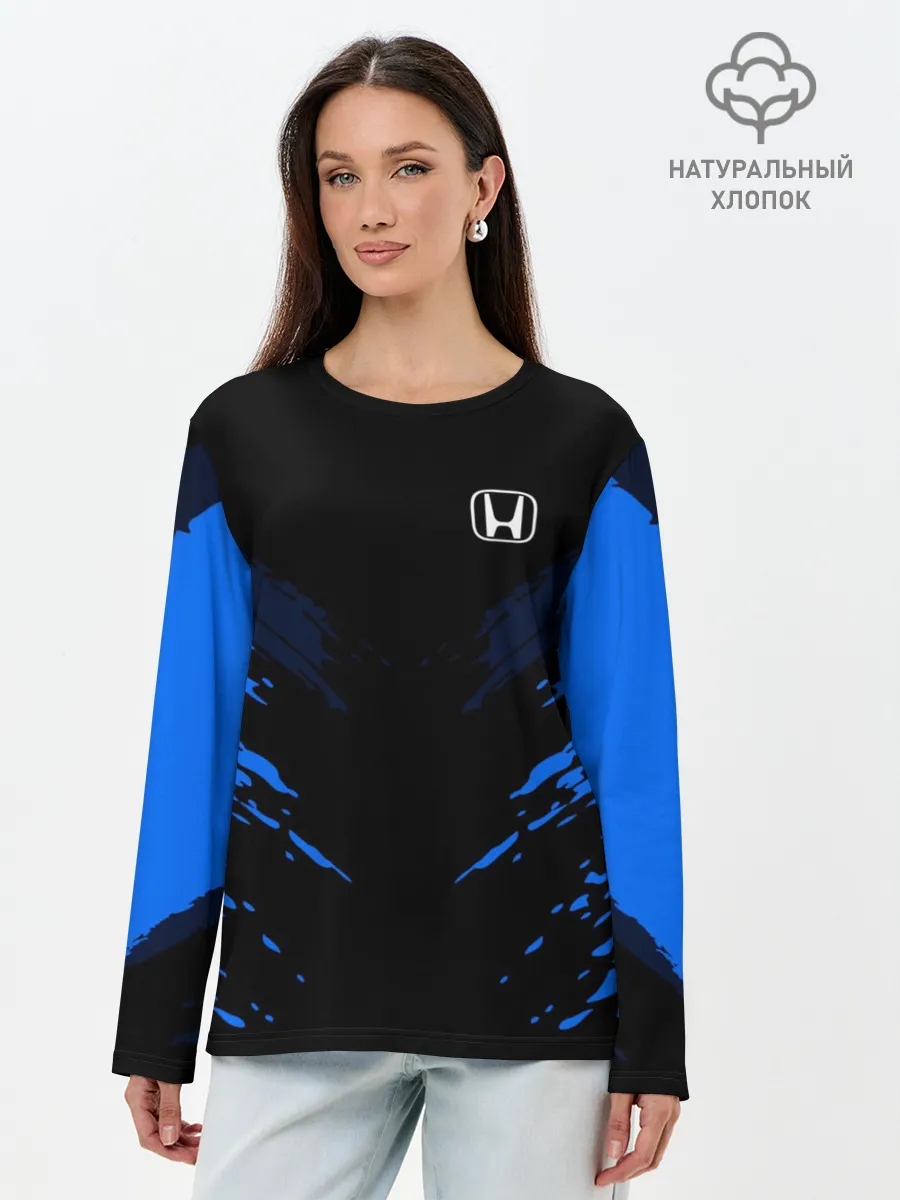 Лонгслив женский. Хлопок / Honda SPORT