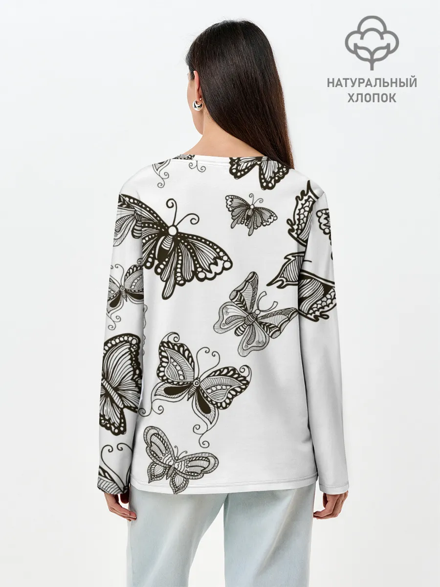 Лонгслив женский. Хлопок / Коллекция BOUDOIR