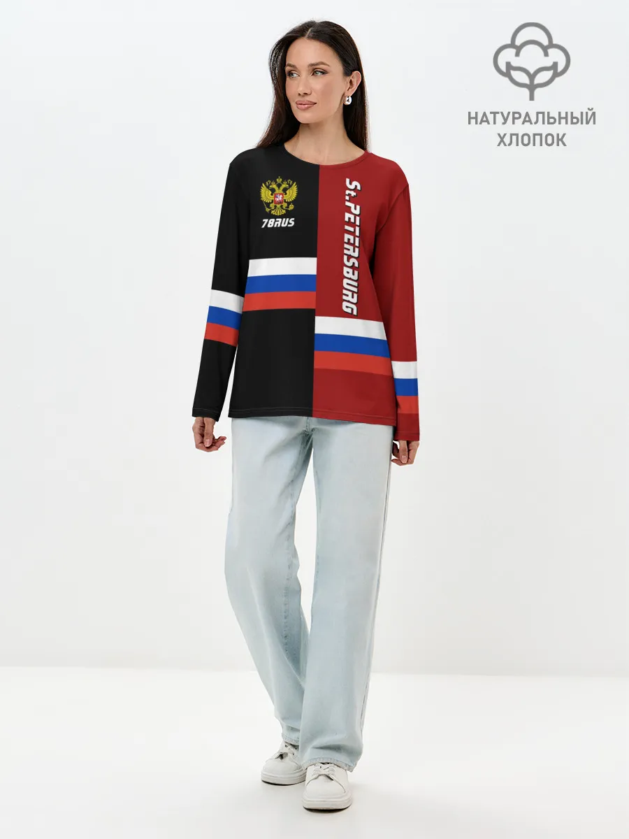 Лонгслив женский. Хлопок / St.Petersburg Санкт-Петербург