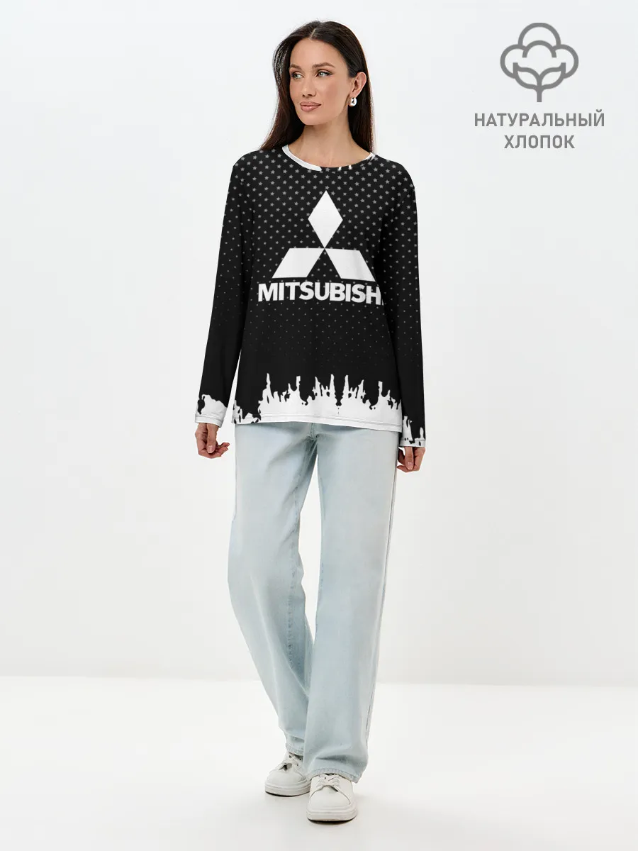 Лонгслив женский. Хлопок / Mitsubishi