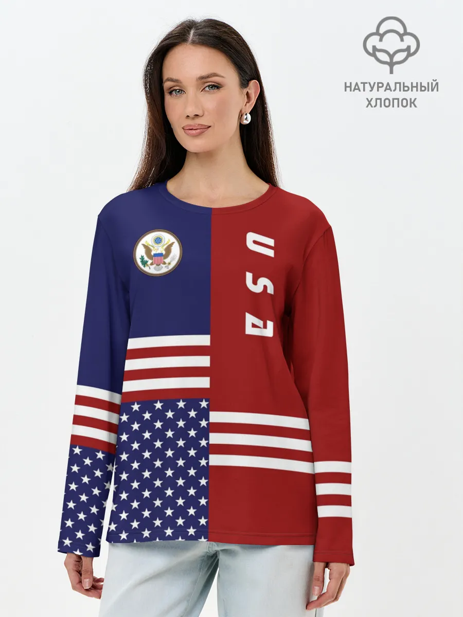 Лонгслив женский. Хлопок / USA
