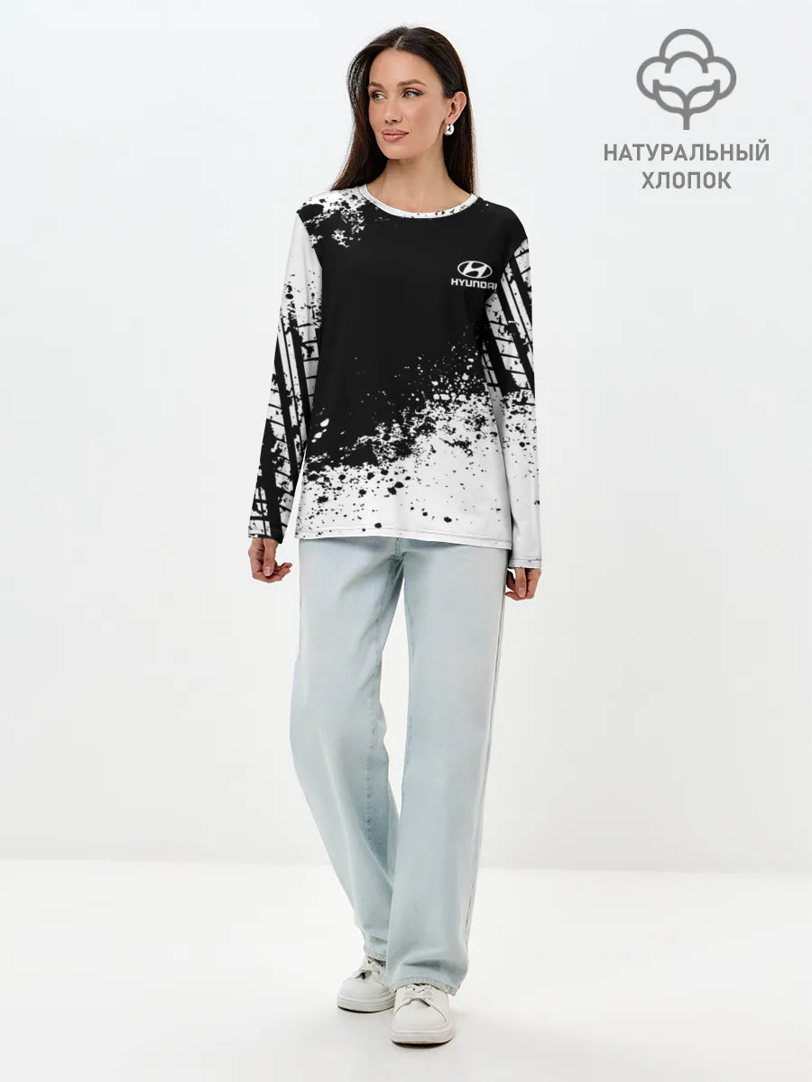 Лонгслив женский. Хлопок / Hyundai brand motors