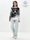 Лонгслив женский. Хлопок / Mercedes abstract sport