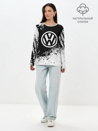 Лонгслив женский. Хлопок / Volkswagen abstract sport