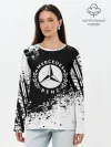 Лонгслив женский. Хлопок / Mercedes abstract sport