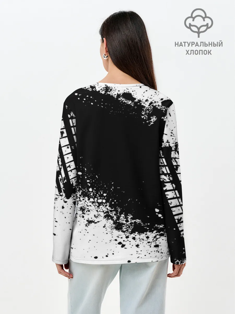 Лонгслив женский. Хлопок / Mazda abstract sport