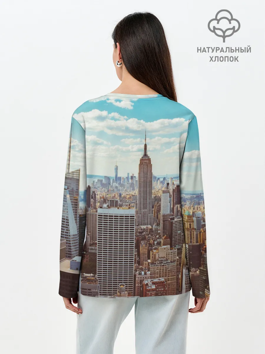 Лонгслив женский. Хлопок / Столица мира