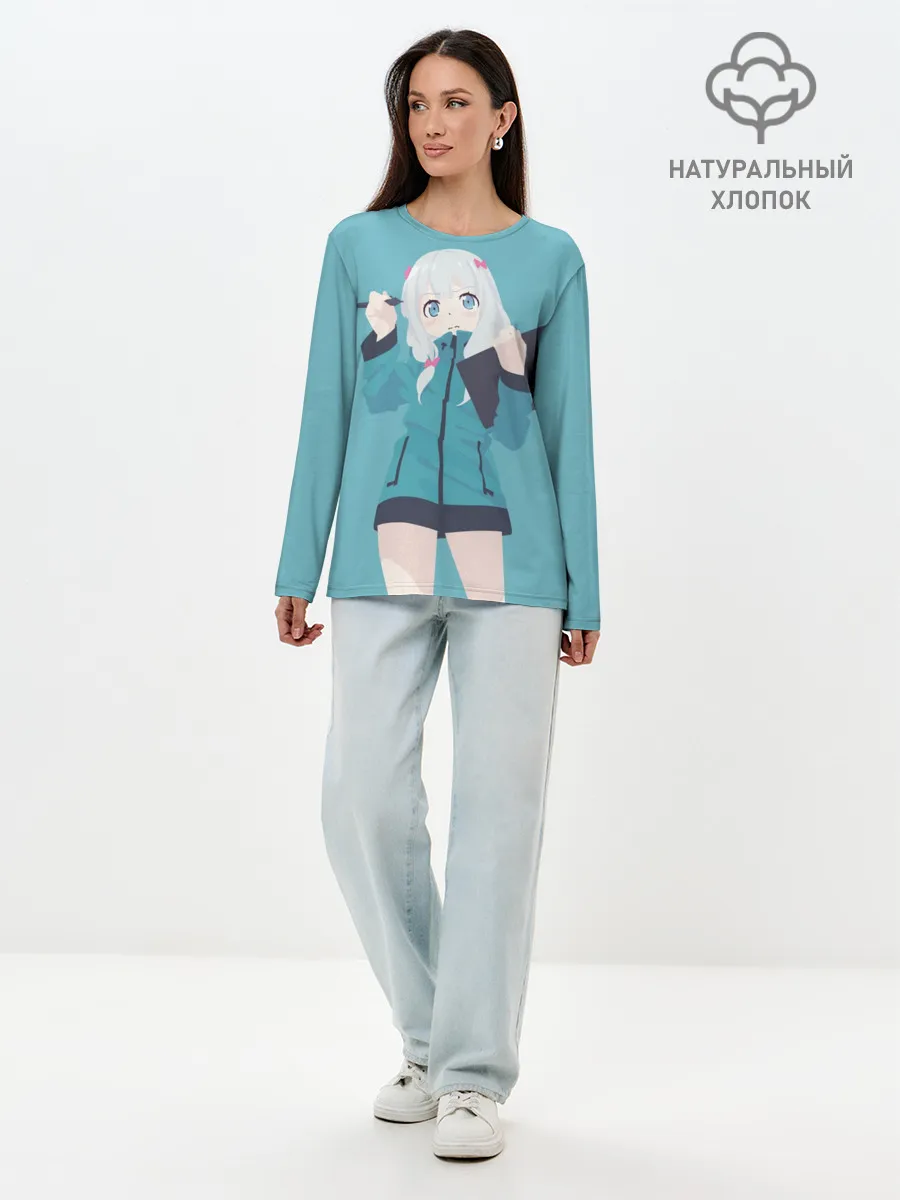 Лонгслив женский. Хлопок / Sagiri Izumi