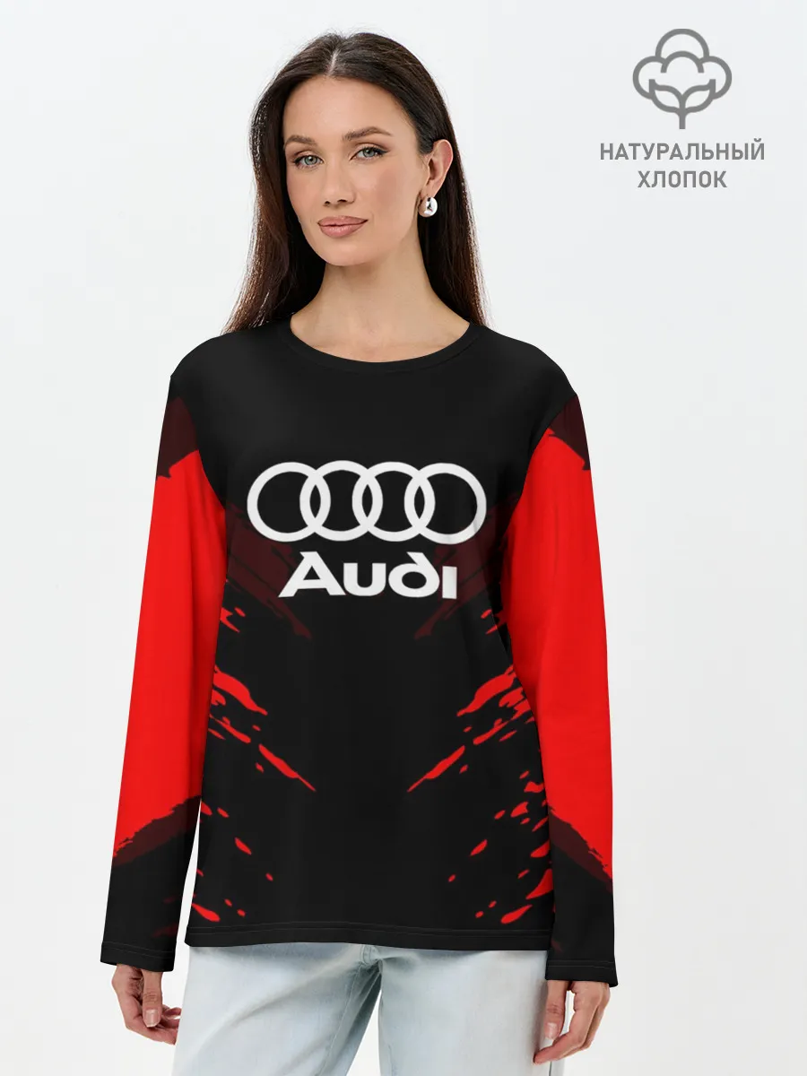 Лонгслив женский. Хлопок / AUDI SPORT COLLECTION