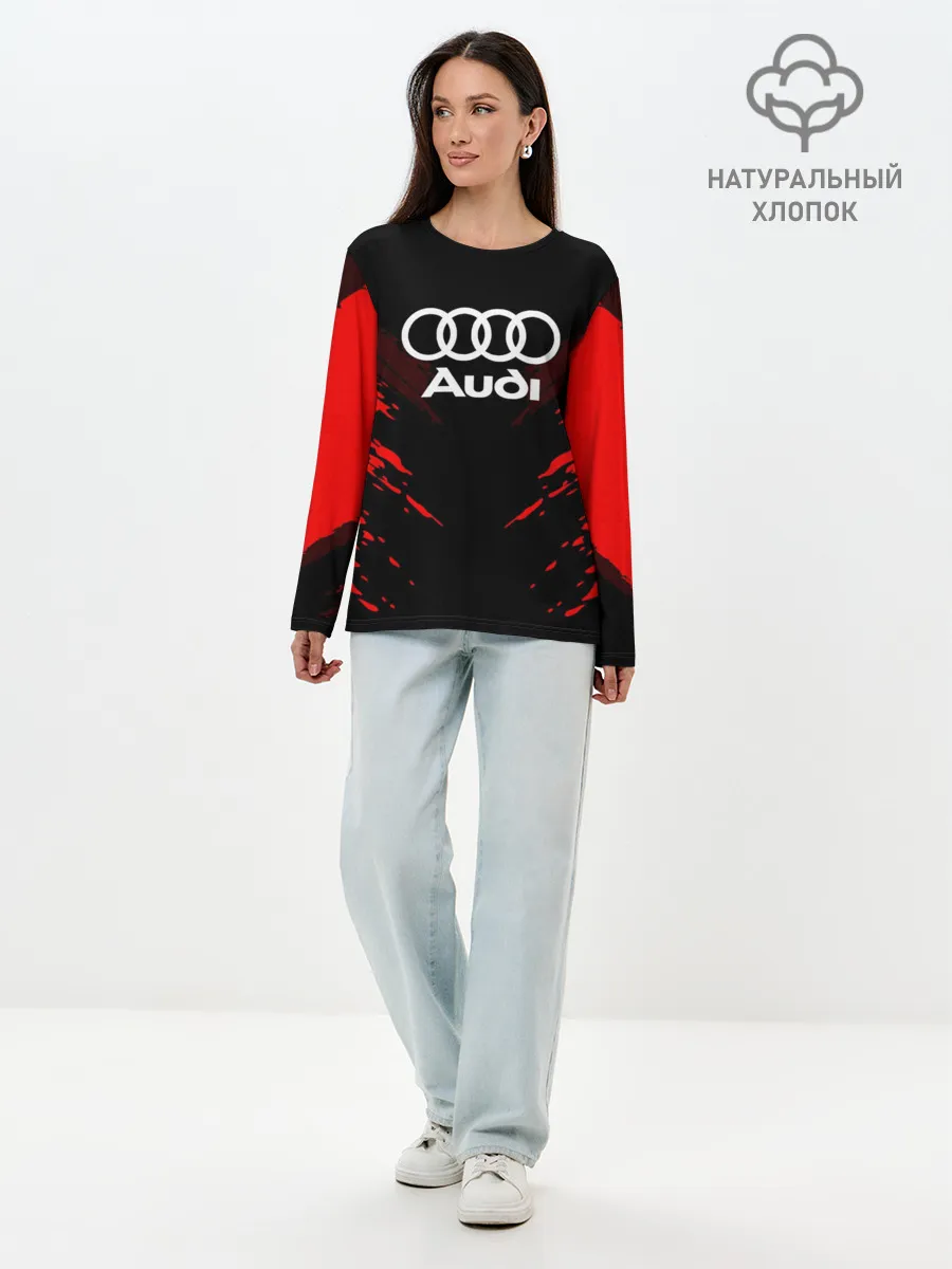 Лонгслив женский. Хлопок / AUDI SPORT COLLECTION