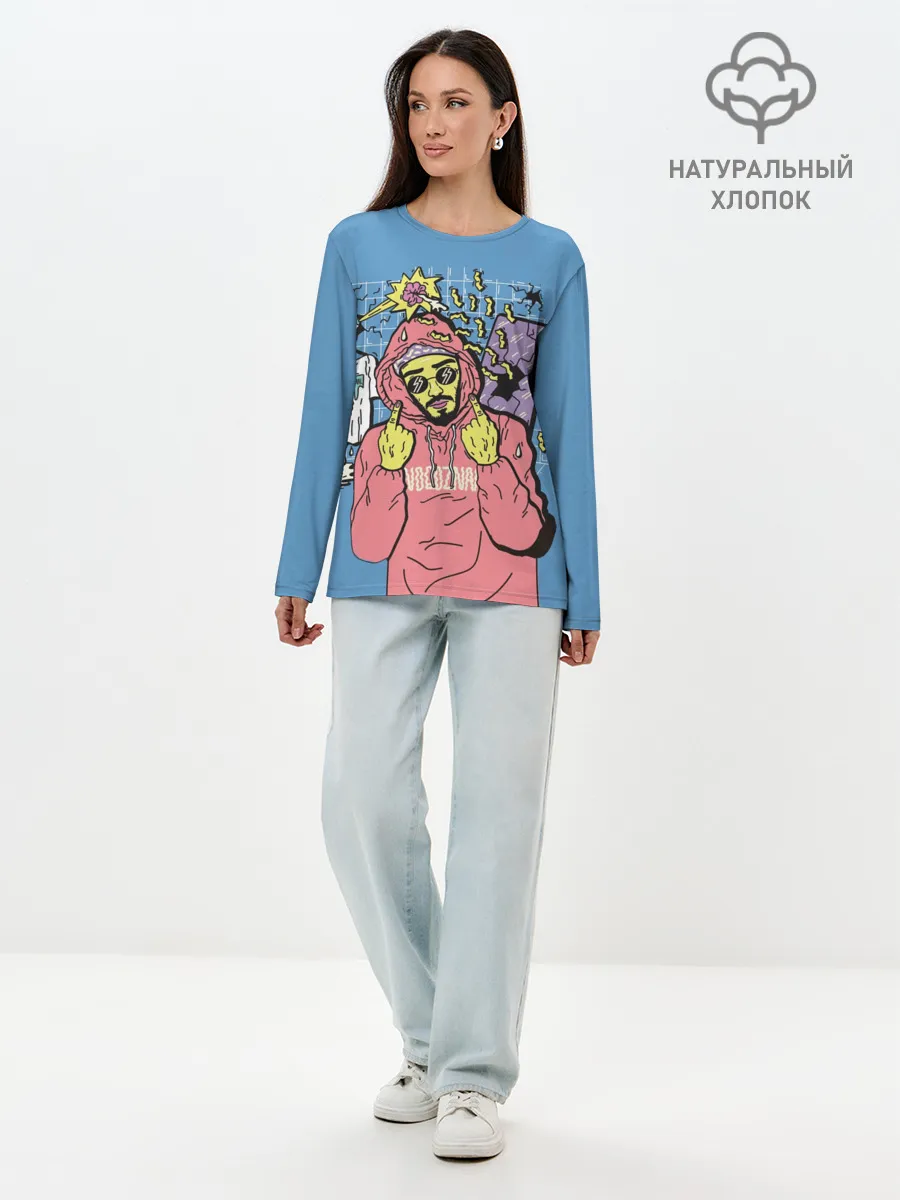 Лонгслив женский. Хлопок / Mnogoznaal 4
