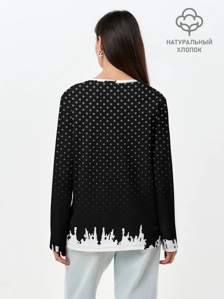 Лонгслив женский. Хлопок / Bmw