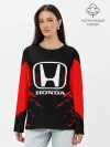 Лонгслив женский. Хлопок / HONDA SPORT COLLECTION