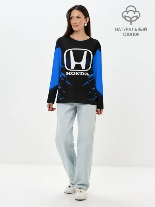 Лонгслив женский. Хлопок / HONDA SPORT COLLECTION