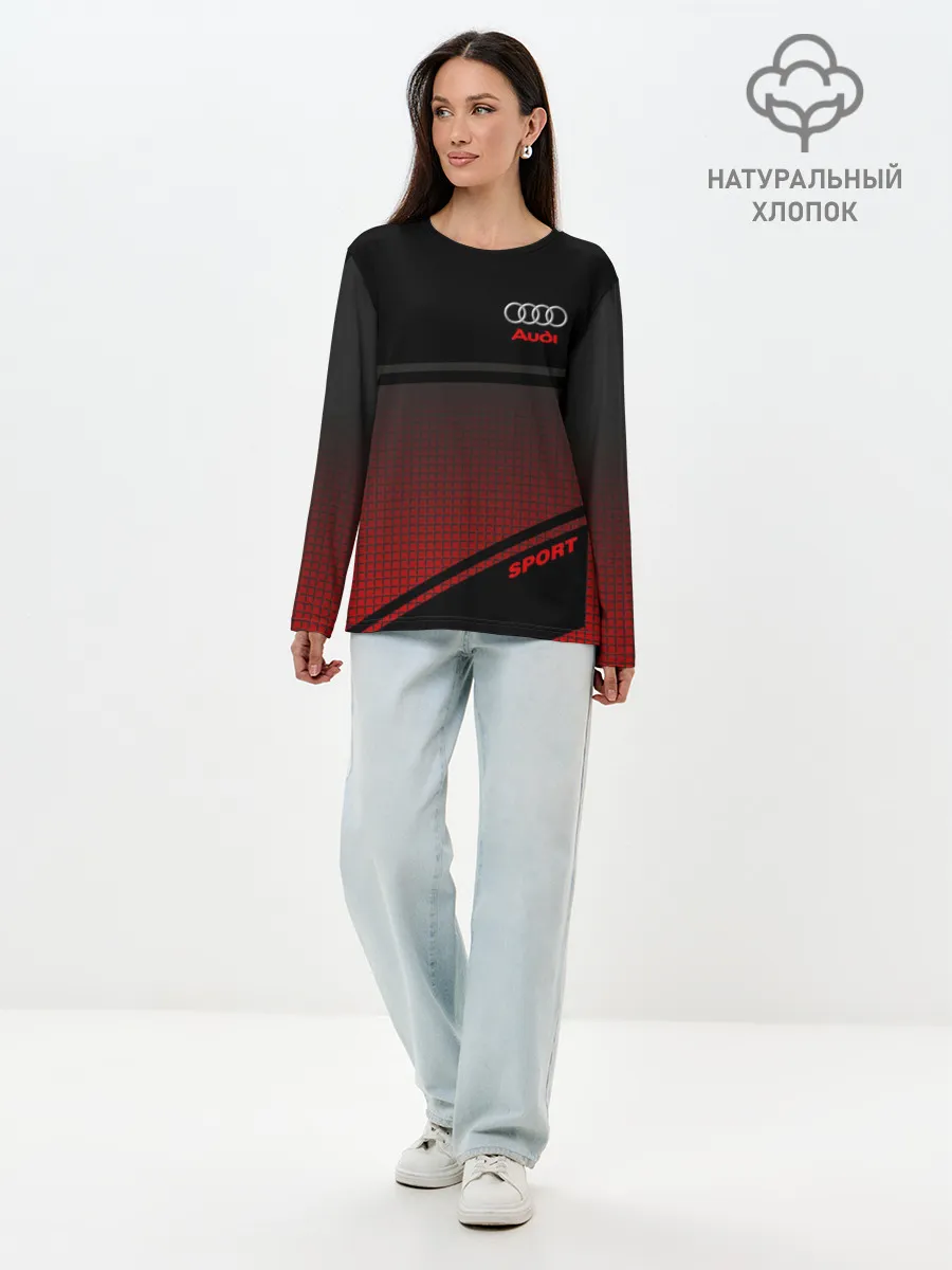 Лонгслив женский. Хлопок / AUDI SPORT
