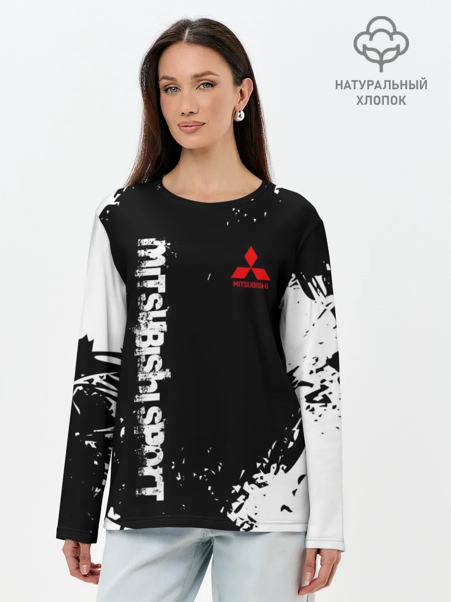 Лонгслив женский. Хлопок / MITSUBISHI SPORT